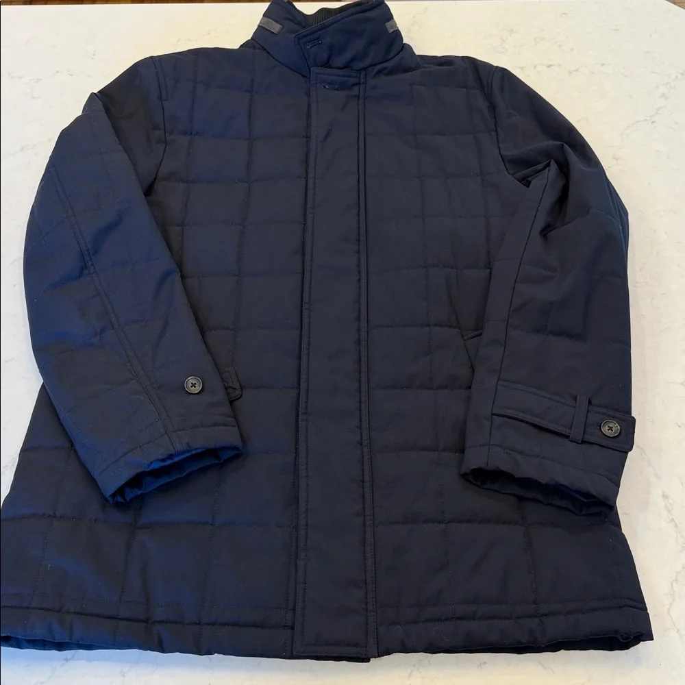 CARDINAL OF CANADA Quilted Wool Car Coat Navy‎ Size Large - Picture 15 of 15